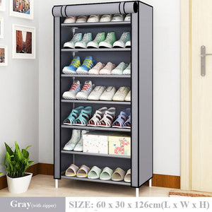 Multi-layer Simple Shoe Cabinet DIY Assembled Space-saving Shoe Organizer Shelf Home Dorm Storage Closet Dustproof Shoes Rack