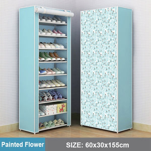 Multi-layer Simple Shoe Cabinet DIY Assembled Space-saving Shoe Organizer Shelf Home Dorm Storage Closet Dustproof Shoes Rack