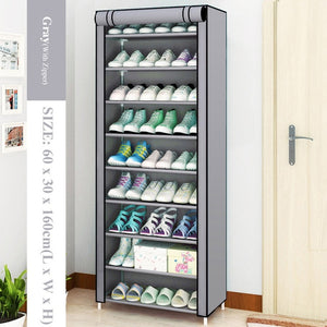 Multi-layer Simple Shoe Cabinet DIY Assembled Space-saving Shoe Organizer Shelf Home Dorm Storage Closet Dustproof Shoes Rack