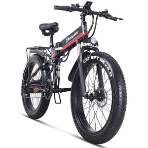 Best Selling Electric Bike (Ebike) 26" Wheels 1000W 48V Adult Men's/Women's  Mountain/Snow/Beach Folding EBike  MX01 with 4.0 Fat Tyres and 48V Fast Charge Lithium Battery