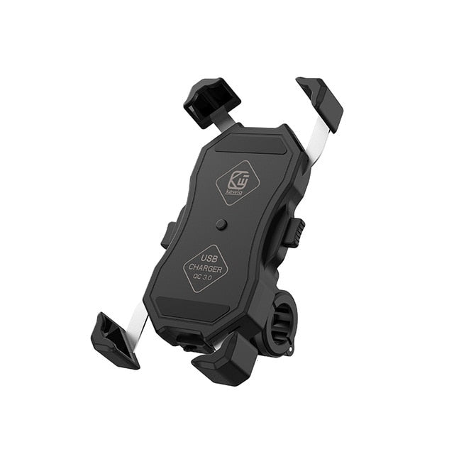 4.7-7 inch Phone Holder Motorcycle QC3.0 Wireless Charger Handlebar Bicycle Bracket Quick Charge USB Charger GPS Mount Bracket