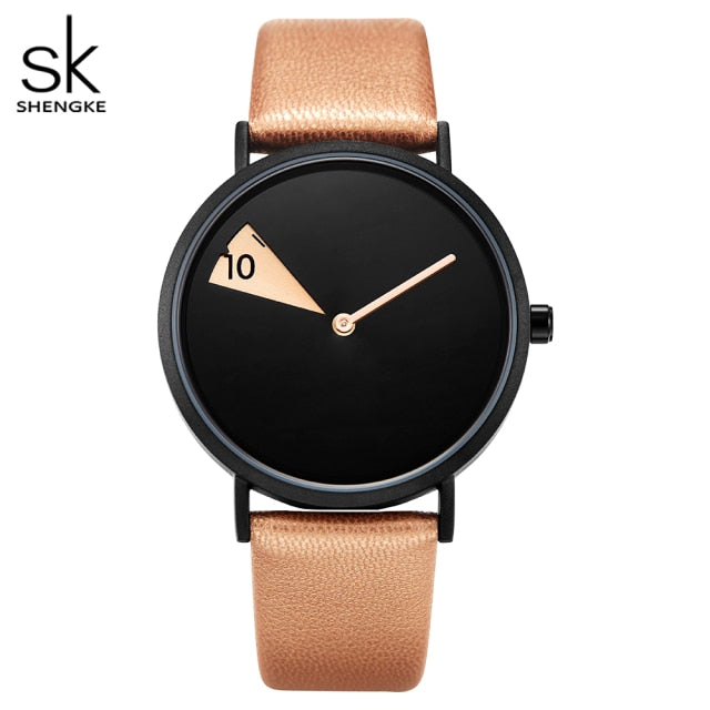 SHENGKE Casual Style Women's Watch with a Selection of Coloured Leather Straps and a Precision Quartz Movement