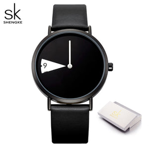 SHENGKE Casual Style Women's Watch with a Selection of Coloured Leather Straps and a Precision Quartz Movement