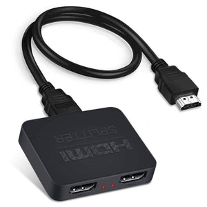 HDMI 2 Switch Splitter-compatible 4k 60hz 1 in 2 Out for Dual Monitors Full HD 1080P 3D Come with High Speed HDMI Cable