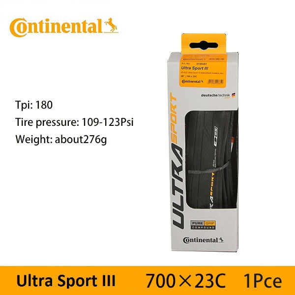 Continental Road Tyre ULTRA Sport III + GRAND Sport Race Extra 700× 23C /25C/28C Road Bicycle Clincher Foldable Gravel Tire