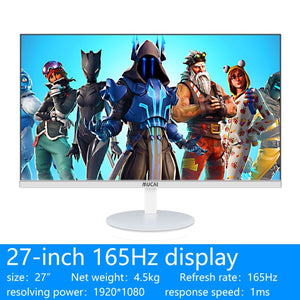 MUCAI 27 Inch PC IPS Monitor 144Hz LCD Display HD 165Hz Desktop Gaming Computer Screen Flat Panel HDMI/DP