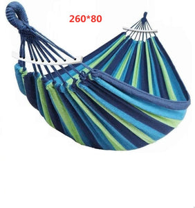 One/Two Person Outdoor Portable Garden/Camping Hammock suitable for Home Travel Camping Trendy Canvas Stripe Designe