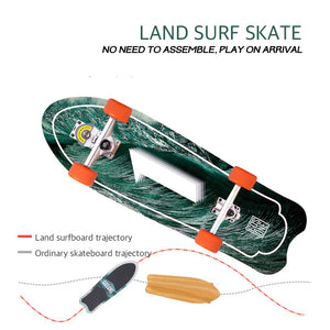 Land Surf Skate PRO Surfing Skiing Training Board Non Pedaling Carving Pumping Skateboard Complete Cruising for Kids Adults