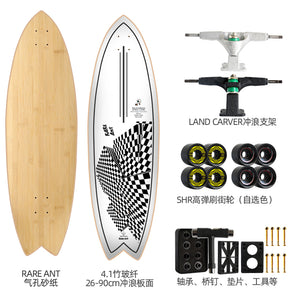 Land Carver Surf Skateboard  26 x 90cm Skateboard Equipped with Two types of Dynamic Steering Bracket