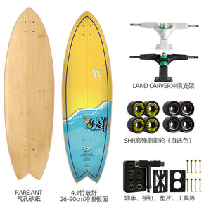 Land Carver Surf Skateboard  26 x 90cm Skateboard Equipped with Two types of Dynamic Steering Bracket