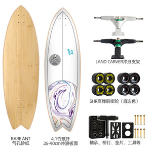 Land Carver Surf Skateboard  26 x 90cm Skateboard Equipped with Two types of Dynamic Steering Bracket