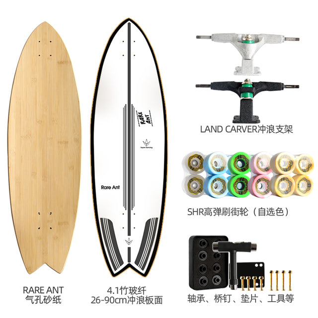 Land Carver Surf Skateboard  26 x 90cm Skateboard Equipped with Two types of Dynamic Steering Bracket