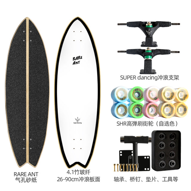 Land Carver Surf Skateboard  26 x 90cm Skateboard Equipped with Two types of Dynamic Steering Bracket