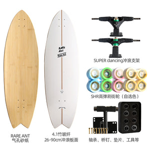 Land Carver Surf Skateboard  26 x 90cm Skateboard Equipped with Two types of Dynamic Steering Bracket