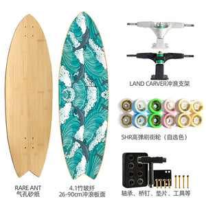 Land Carver Surf Skateboard  26 x 90cm Skateboard Equipped with Two types of Dynamic Steering Bracket