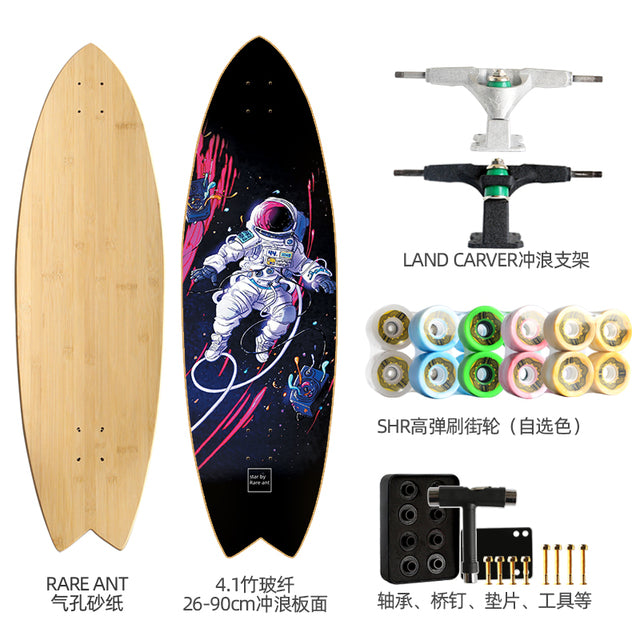 Land Carver Surf Skateboard  26 x 90cm Skateboard Equipped with Two types of Dynamic Steering Bracket