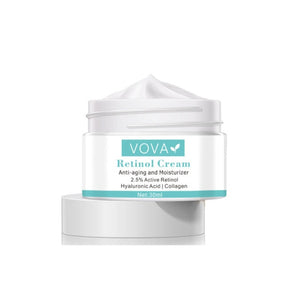 VOVA Retinol Anti-Ageing and Moisturising Face Care Cream incorporating Collagen, Hyaluronic Acid, and Retinol. Firms Skin, Shrinks Pores and Reduces Puffiness