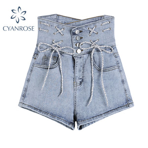 Fashionable Denim High Waist Shorts