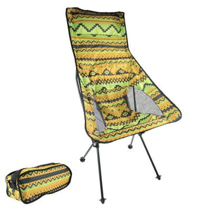 Outdoor Portable Camping Chair Oxford Cloth Folding Lengthen Camping Seat for Fishing BBQ Festival Picnic Beach Ultralight Chair