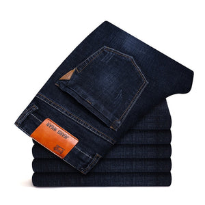 Winter Jeans for Men Jeans Slim Fit Stretch Thick Casual Clothing