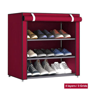 Multi-layer Simple Shoe Cabinet DIY Assembled Space-saving Shoe Organizer Shelf Home Dorm Storage Closet Dustproof Shoes Rack