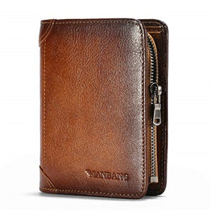 ManBang 2022/3 Genuine Leather Wallet High Quality Genuine Leather Mens Wallet For Passport/Credit Cards/Cell Phone/Driver's Licence/Money