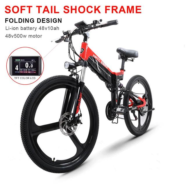 26inch Electric Mountain Ebike 48V 500W high speed motor with lightweight frame and hidden lithium  48 V Battery endurance electric ebike