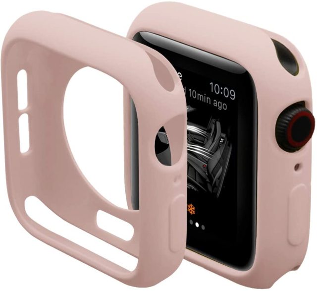 Soft Silicone Protective Fashion Case for Apple Watch Series 3, 4, 5, 6, 7and 8 Sizes 38mm 40mm 41mm 42mm 44mm and  Bumper