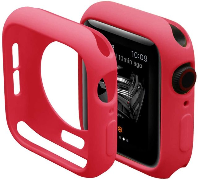 Soft Silicone Protective Fashion Case for Apple Watch Series 3, 4, 5, 6, 7and 8 Sizes 38mm 40mm 41mm 42mm 44mm and  Bumper