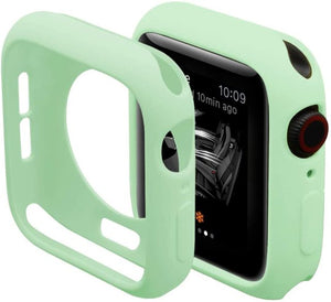 Soft Silicone Protective Fashion Case for Apple Watch Series 3, 4, 5, 6, 7and 8 Sizes 38mm 40mm 41mm 42mm 44mm and  Bumper