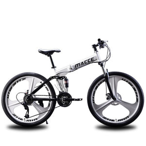 Folding Mountain Bike 26 Inches Double Disc Brakes Foldable Bike Multi-Color Optional Suitable For Adults