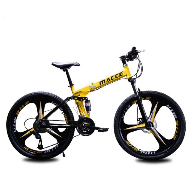 Folding Mountain Bike 26 Inches Double Disc Brakes Foldable Bike Multi-Color Optional Suitable For Adults