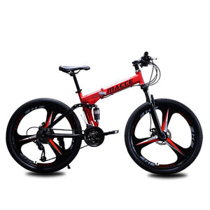 Folding Mountain Bike 26 Inches Double Disc Brakes Foldable Bike Multi-Color Optional Suitable For Adults