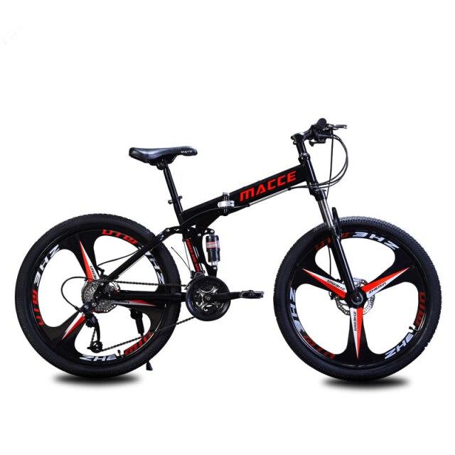 Folding Mountain Bike 26 Inches Double Disc Brakes Foldable Bike Multi-Color Optional Suitable For Adults