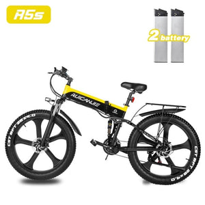 Electric Bike Mountain Bike Ebike 1000W Folding Bike 26 Inch Wheels Shimano 21-speed-gears Electric Bicycles Electric 4.0 Fat Tyre Bike 26 Inch Mtb Dual Battery Ebike