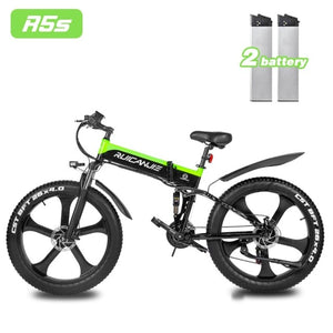 Electric Bike Mountain Bike Ebike 1000W Folding Bike 26 Inch Wheels Shimano 21-speed-gears Electric Bicycles Electric 4.0 Fat Tyre Bike 26 Inch Mtb Dual Battery Ebike