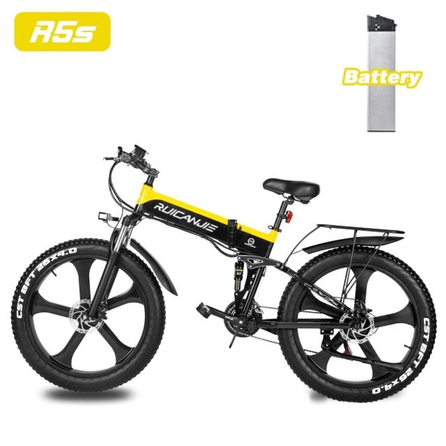 Electric Bike Mountain Bike Ebike 1000W Folding Bike 26 Inch Wheels Shimano 21-speed-gears Electric Bicycles Electric 4.0 Fat Tyre Bike 26 Inch Mtb Dual Battery Ebike