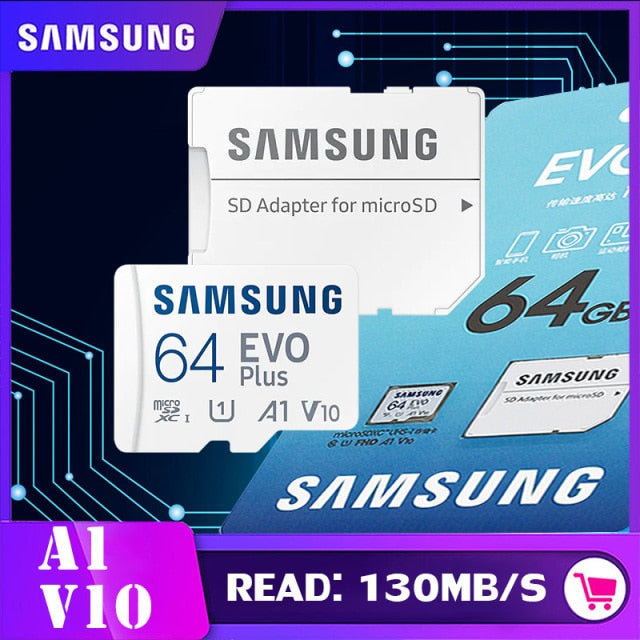 SAMSUNG EVO Plus Micro SD 32GB 64GB Memori Memory Card C10 TF MicroSD Cards SDXC 128GB 256GB 512GB U3 4K For Phone Drone Camera