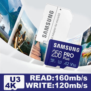 SAMSUNG EVO Plus Micro SD 32GB 64GB Memori Memory Card C10 TF MicroSD Cards SDXC 128GB 256GB 512GB U3 4K For Phone Drone Camera