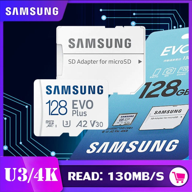 SAMSUNG EVO Plus Micro SD 32GB 64GB Memori Memory Card C10 TF MicroSD Cards SDXC 128GB 256GB 512GB U3 4K For Phone Drone Camera