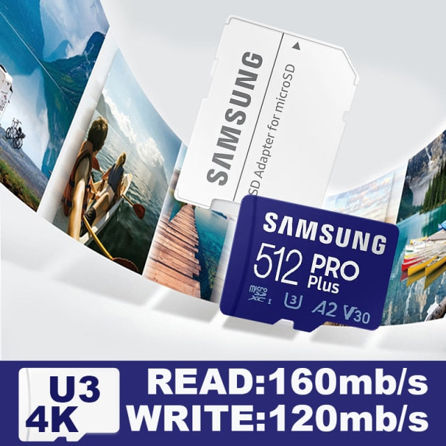 SAMSUNG EVO Plus Micro SD 32GB 64GB Memori Memory Card C10 TF MicroSD Cards SDXC 128GB 256GB 512GB U3 4K For Phone Drone Camera