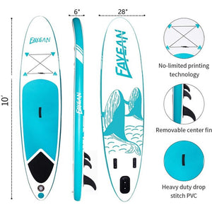 SUP Inflatable Surf Stand Up Paddle Board SUP Board Complete with Hand Pump*Paddle* Backpack*Coil Leash*Carry Bag and Repair Kit