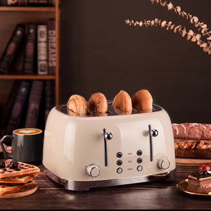 Toaster Stainless Steel Toaster Automatic 4 Pieces