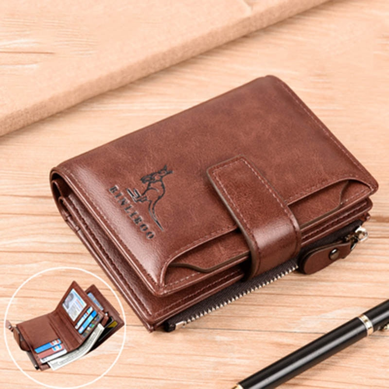 Bison Denim Genuine Leather RFID Blocking Men's Short Designer Wallets