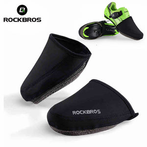 ROCKBROS Cycling Shoes Cover Windproof Abrasion Resistant Fabric Keep Warm Half Overshoe MTB Road Bicycle Shoe Covers Black