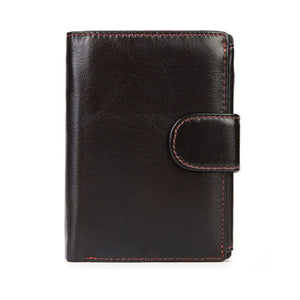 MACHOSSY Wallet Genuine Cowhide Leather Short Style  13.5cm x 10cm x 2cm