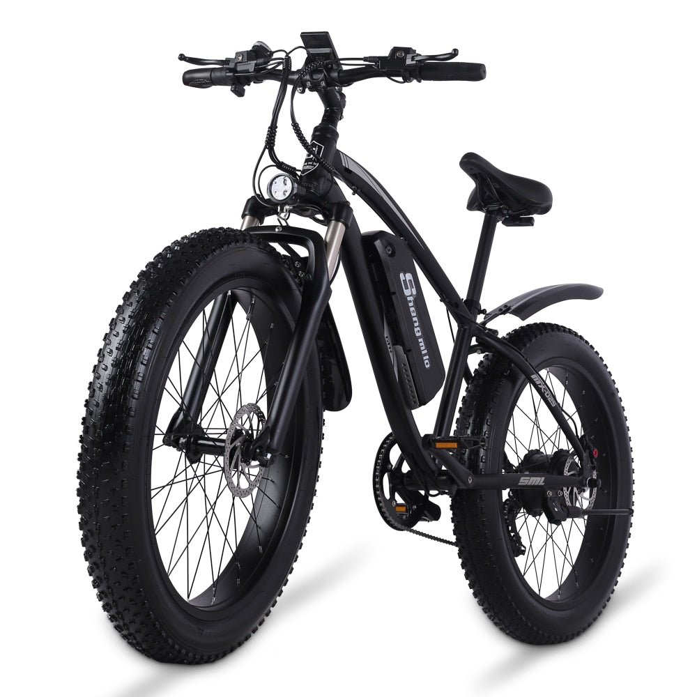 MX-02S Electric Road/Mountain/Snow/Beach Ebike with 26" Wheels Li-ION 17Ah 48V Battery 1000W Brushless Motor with 4.0 Fat Tyres Powerful 50km/h and 60 km Range