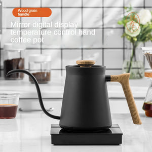 Stainless Designer Steel Coffee Maker/ Coffee/Tea Pot * Aattractive wooden handle * Thermostatic control