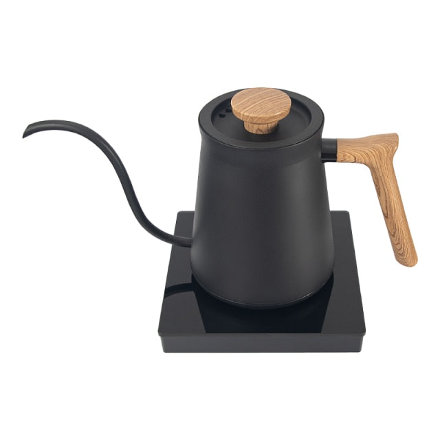 Stainless Designer Steel Coffee Maker/ Coffee/Tea Pot * Aattractive wooden handle * Thermostatic control