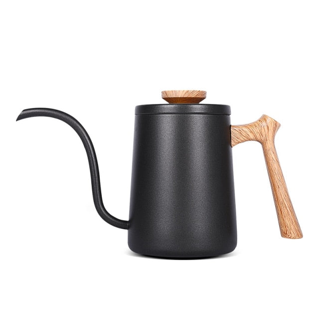 Stainless Designer Steel Coffee Maker/ Coffee/Tea Pot * Aattractive wooden handle * Thermostatic control